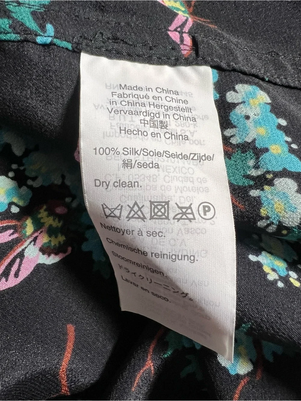 J Crew Botanic Bee Floral Women’s Blouse Size 8 100% Silk Button Up